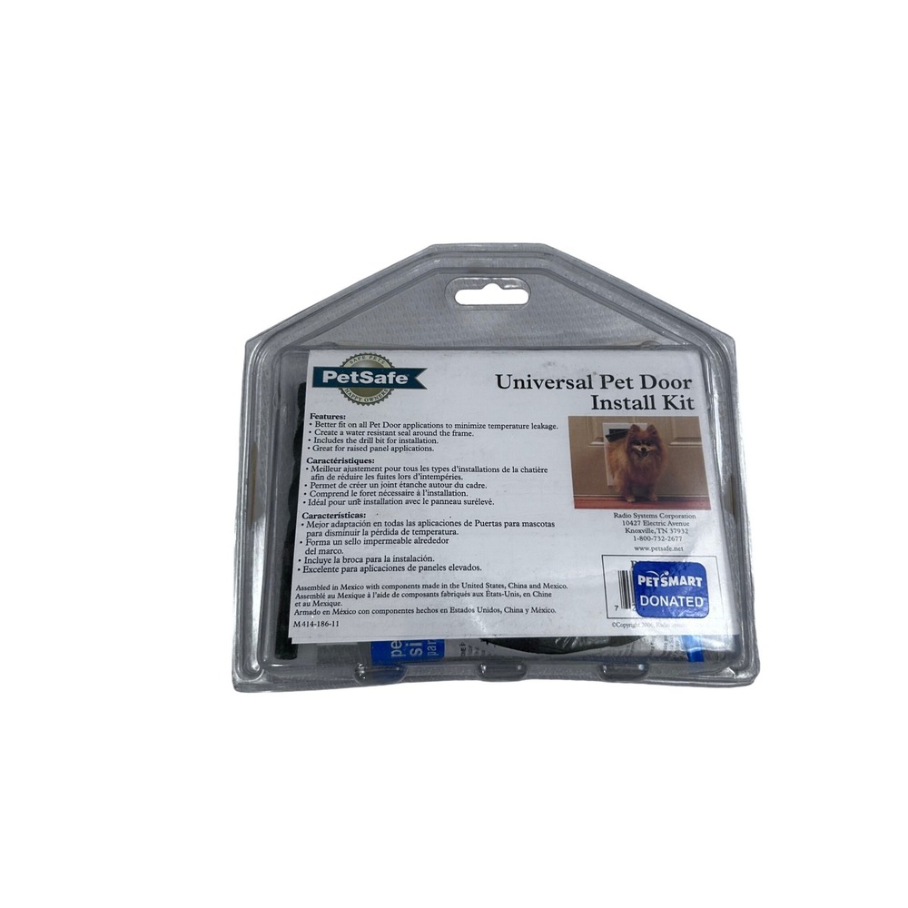 PetSafe Universal Pet Door Install Kit OS Clear M414-186-11 Hardware Unisex